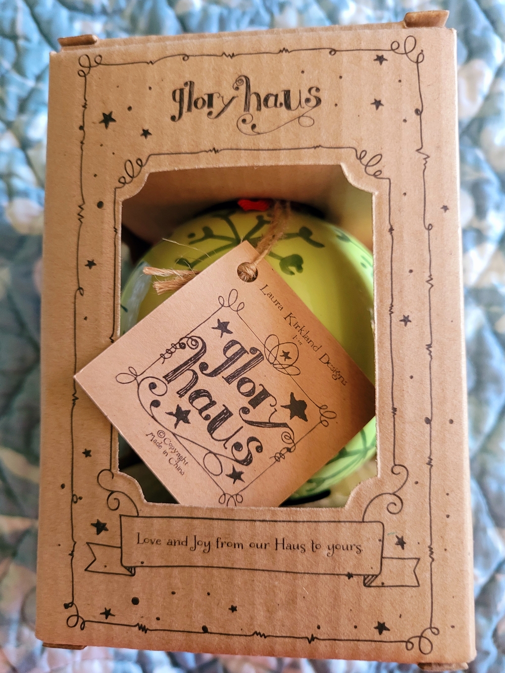 Flory Haus Green Holiday Ornament by Flory Haus